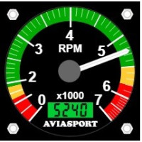 Contagiri da 57 mm con contaore AVIASPORT